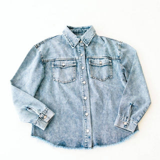 Raw Hem Denim Jacket - Rise and Redemption
