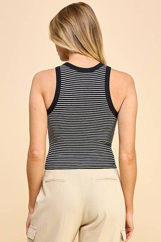 Reba Stripped Ribbed Tank - Rise and Redemption
