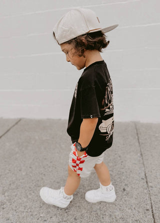 Red Checker Courtside Shorts - Rise and Redemption