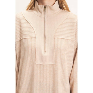 Reese Ribbed Knit Half-Zip Pullover - Rise and Redemption