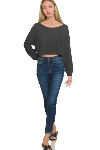 Relic Raw Hem Crop Sweater - Rise and Redemption