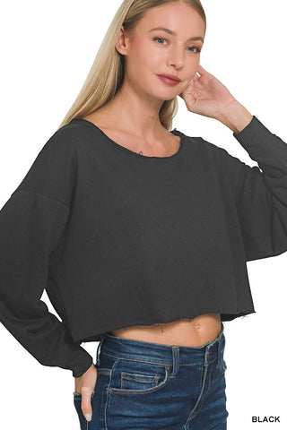 Relic Raw Hem Crop Sweater - Rise and Redemption