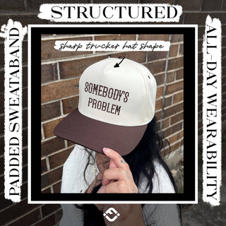 Retro Two Tone Cap - Somebody's Problem - Brown/Beige - Rise and Redemption