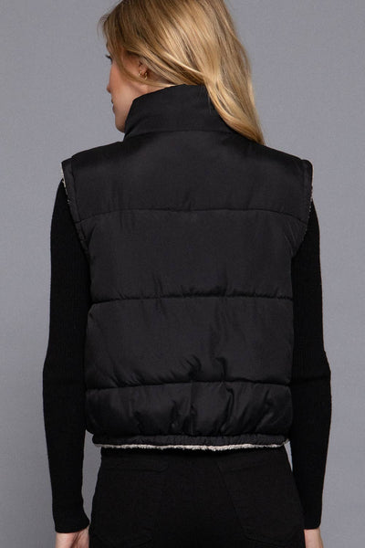 Reversible Fur Padding Vest - Rise and Redemption