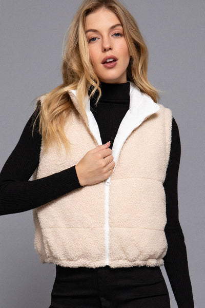 Reversible Fur Padding Vest - Rise and Redemption