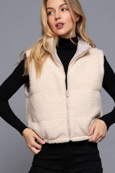 Reversible Fur Padding Vest - Rise and Redemption