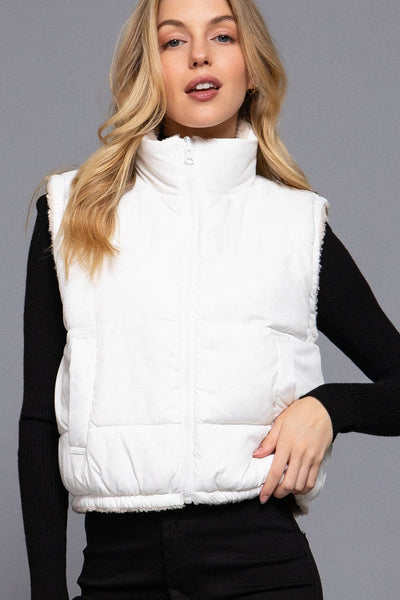 Reversible Fur Padding Vest - Rise and Redemption