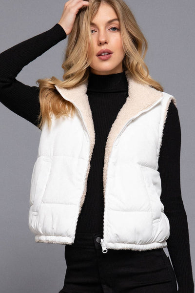 Reversible Fur Padding Vest - Rise and Redemption