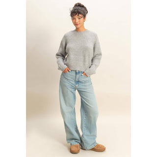 Ribbed Crew Neck Sweater - Rise and Redemption