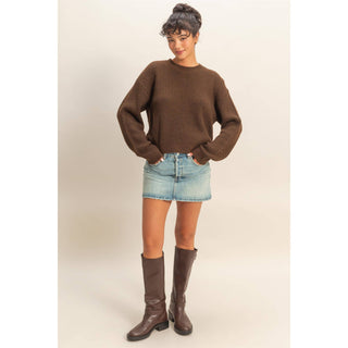 Ribbed Crew Neck Sweater - Rise and Redemption