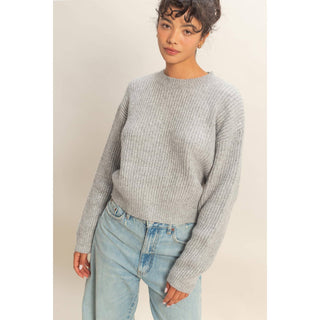Ribbed Crew Neck Sweater - Rise and Redemption