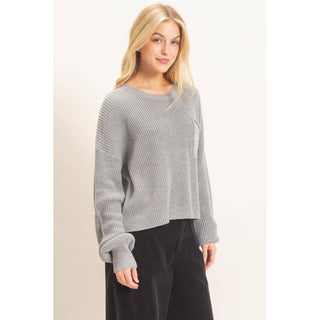 Ribbed Drop Shoulder Sweater - Rise and Redemption