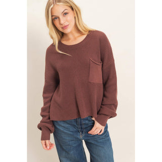 Ribbed Drop Shoulder Sweater - Rise and Redemption