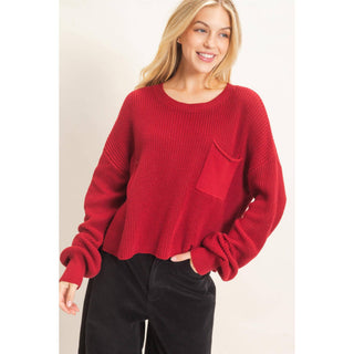 Ribbed Drop Shoulder Sweater - Rise and Redemption