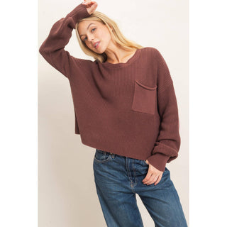Ribbed Drop Shoulder Sweater - Rise and Redemption