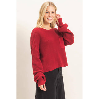 Ribbed Drop Shoulder Sweater - Rise and Redemption