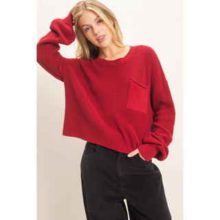 Ribbed Drop Shoulder Sweater - Rise and Redemption