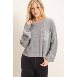 Ribbed Drop Shoulder Sweater - Rise and Redemption