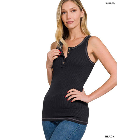 RIBBED SCOOP NECK TANK TOP - Rise and Redemption