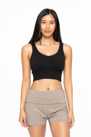 Ribbed Seamless Cropped Tank Top - Rise and Redemption