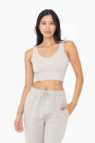 Ribbed Seamless Cropped Tank Top - Rise and Redemption