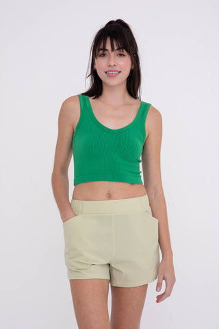 Ribbed Seamless Cropped Tank Top - Rise and Redemption