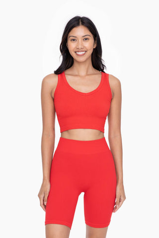 Ribbed Seamless Cropped Tank Top - Rise and Redemption