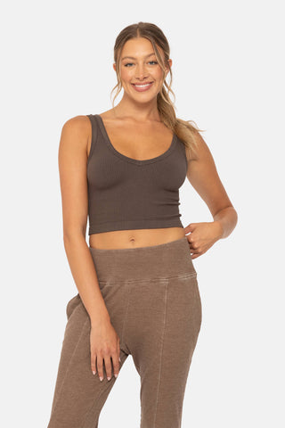 Ribbed Seamless Cropped Tank Top - Rise and Redemption