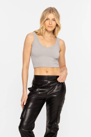 Ribbed Seamless Cropped Tank Top - Rise and Redemption