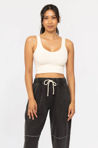 Ribbed Seamless Cropped Tank Top - Rise and Redemption