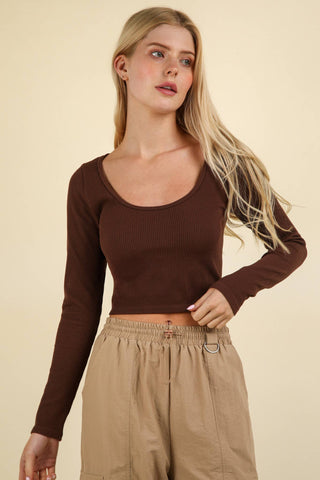 Riley Comfy Casual Fitted Crop Knit Top - Rise and Redemption