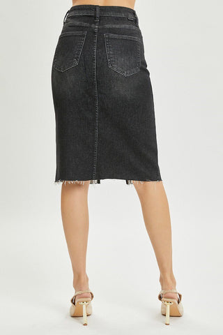 Risen Asphalt Slit Maxi Skirt - Rise and Redemption