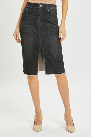 Risen Asphalt Slit Maxi Skirt - Rise and Redemption