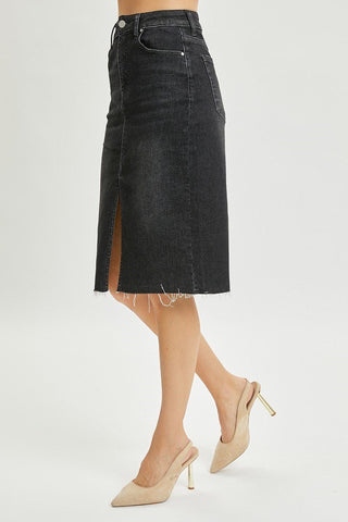 Risen Asphalt Slit Maxi Skirt - Rise and Redemption
