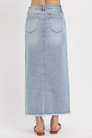 Risen Denim Maxi Skirt - Rise and Redemption