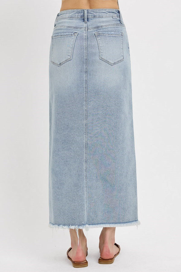 Risen Denim Maxi Skirt - Rise and Redemption