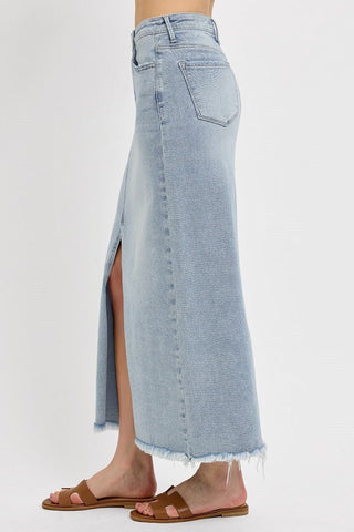 Risen Denim Maxi Skirt - Rise and Redemption