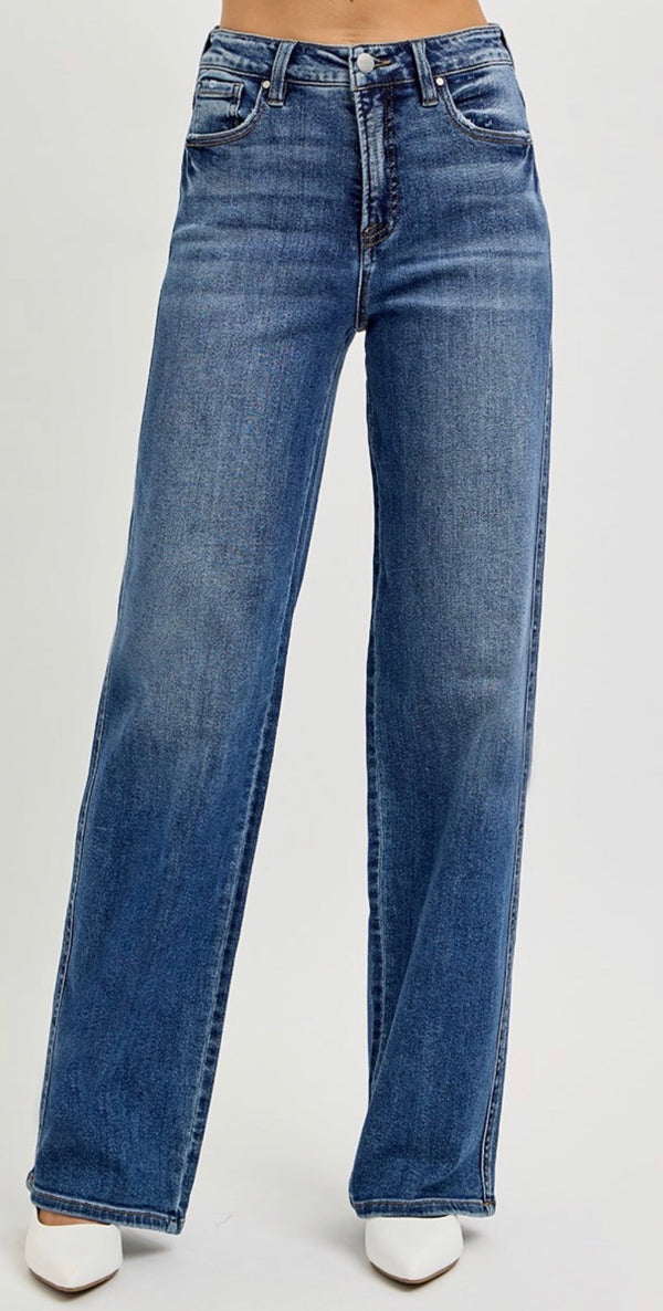 Risen Indigo Tummy Control Straight Leg Denim - Rise and Redemption