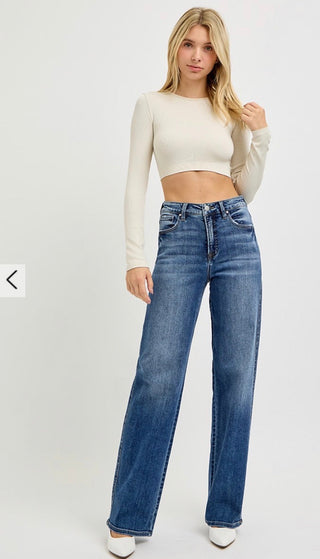 Risen Indigo Tummy Control Straight Leg Denim - Rise and Redemption