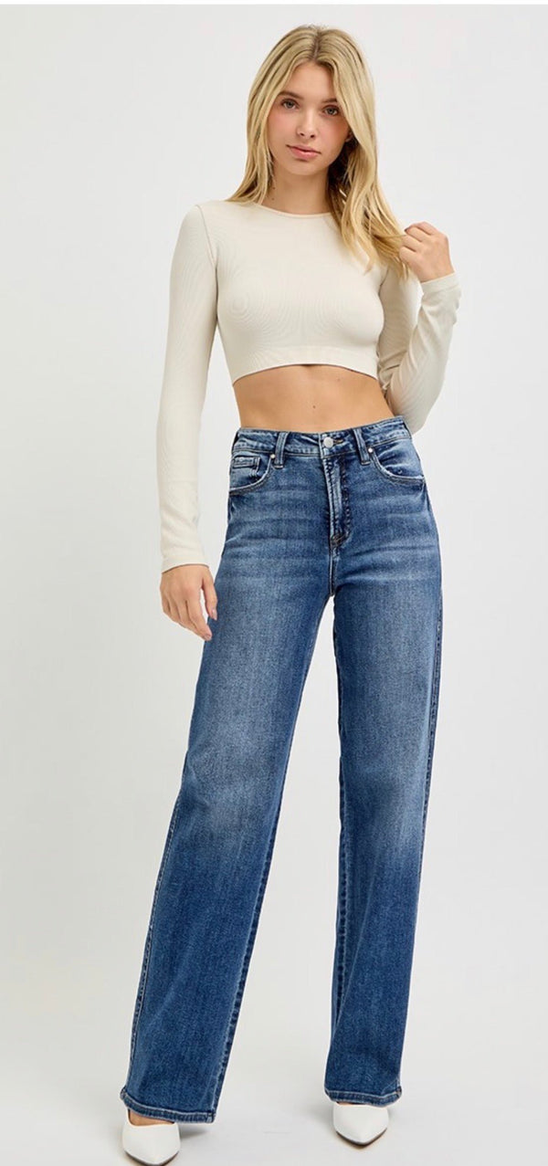 Risen Indigo Tummy Control Straight Leg Denim - Rise and Redemption