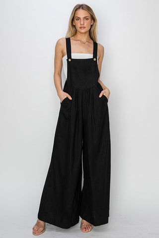 Risen Linen Wide Leg Overalls - Rise and Redemption