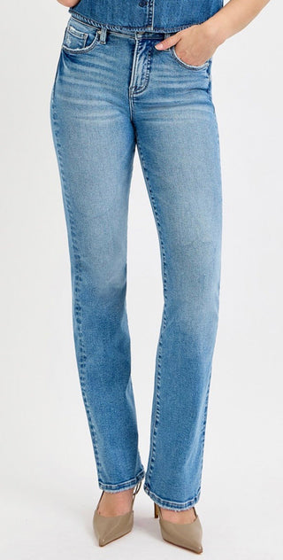 Risen Piper Tummy Control Straight Jeans 33in inseam - Rise and Redemption