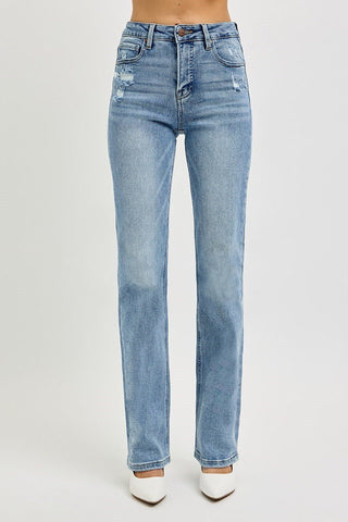 Risen Tummy Control Sand Washed Denim - Rise and Redemption
