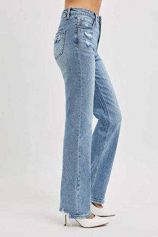 Risen Tummy Control Sand Washed Denim - Rise and Redemption
