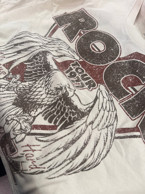 ROCK REBEL GRAPHIC SHORT CROP TOP - Rise and Redemption