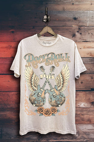 Rock & Roll Guitars Graphic Mineral Top - Rise and Redemption