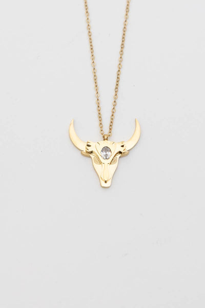 Rodeo Bull Skull Necklace - Rise and Redemption