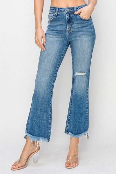 Rosalie Raw Hem Risen Denim - Rise and Redemption