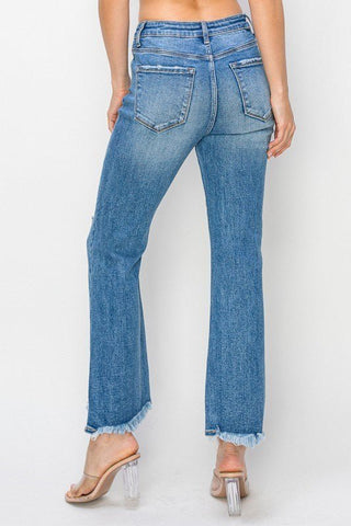 Rosalie Raw Hem Risen Denim - Rise and Redemption