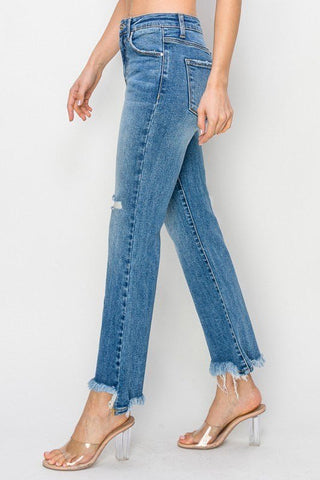 Rosalie Raw Hem Risen Denim - Rise and Redemption